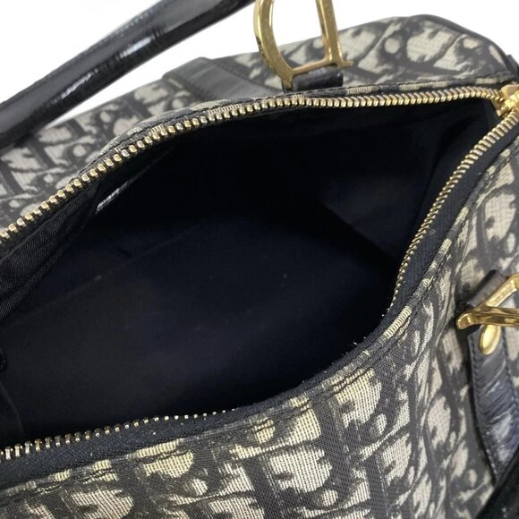 DIOR/ChristianDior Trotteur Black Cream PVC Patent Leather Handbag - Picture 7 of 15